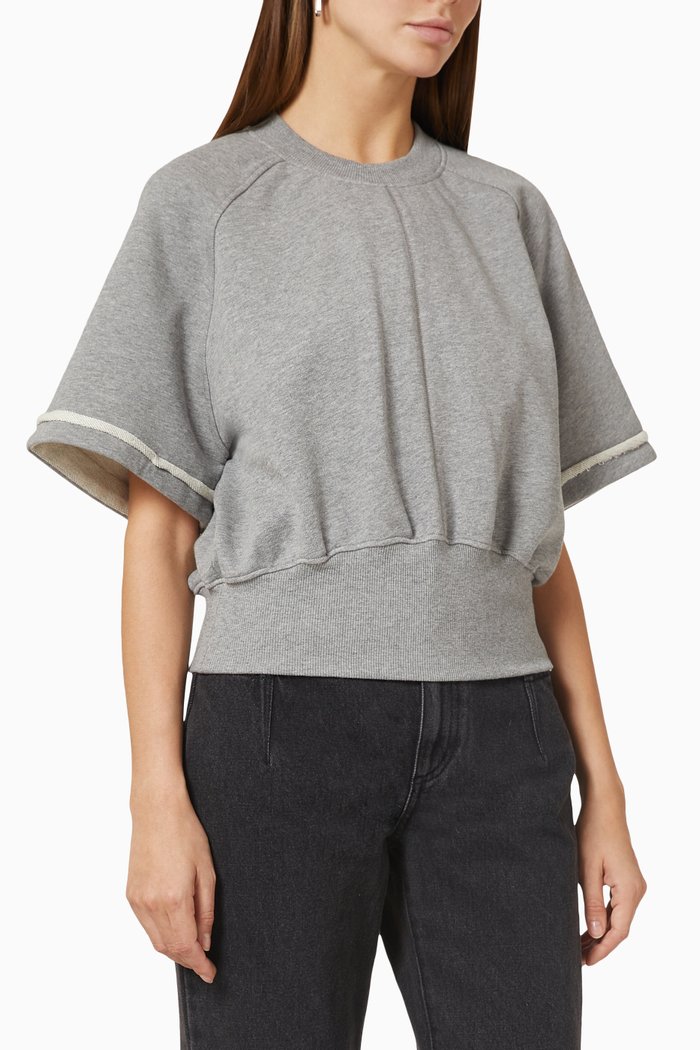 

Short Sleeve Top in French Terry, Grey