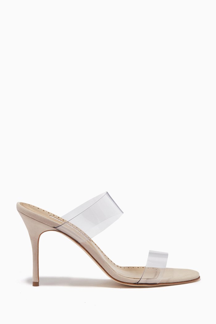 

Scolto Mules in Eco PVC & Suede, Neutral