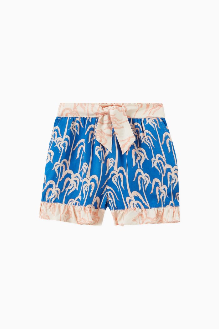 

Palm Tree Print Shorts in Viscose, Multicolour