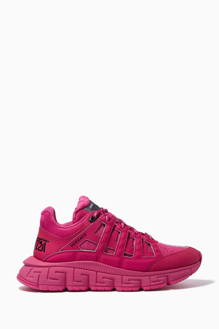 

Trigeca Sneakers in Textile & Leather, Pink