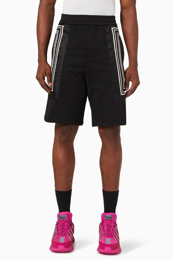 

La Greca Shorts in Cotton, Black