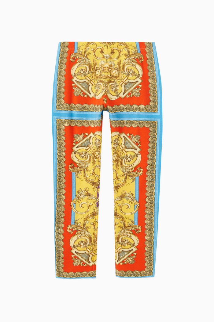 

Barrocco Print Leggings in Cotton, Multicolour