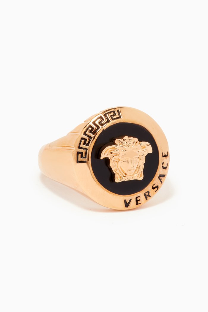 

Medusa Signet Ring, Black