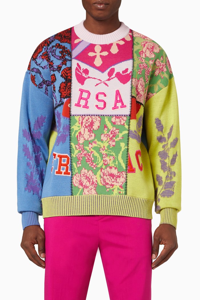 

Acid Bouquet Jumper in Wool-blend Knit, Multicolour