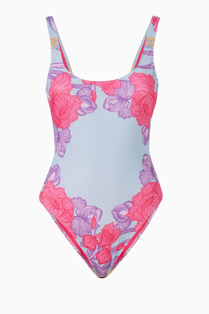 

Acid Bouquet One Piece Swimsuit in Stretch Nylon, Multicolour