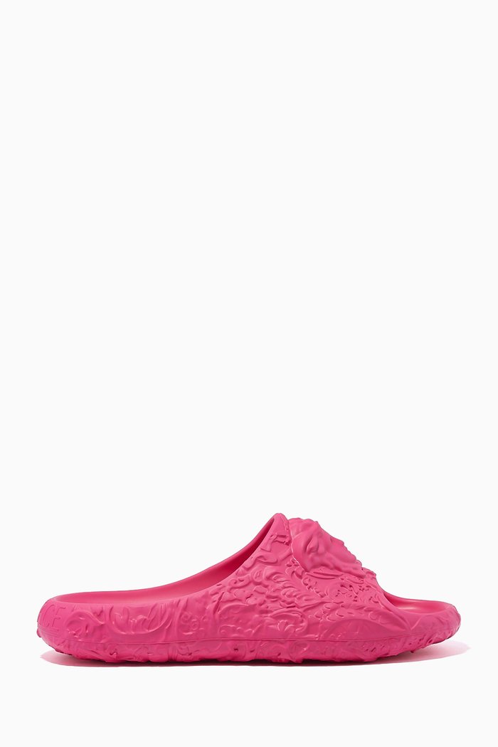 

Medusa Dimensions Pool Slide Sandals in Rubber, Pink