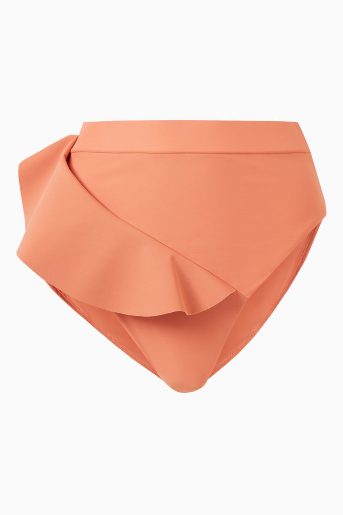 

Kiara High Rise Bikini Bottom in Stretch Matte Nylon, Orange