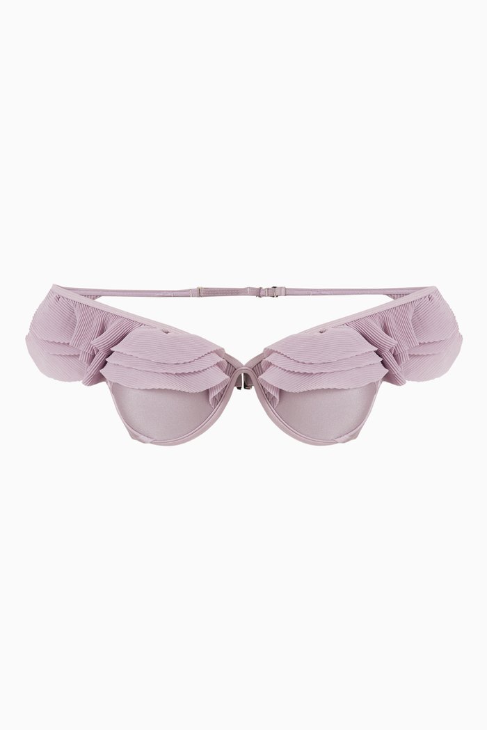 

Salama Bikini Top in Stretch Shimmer Nylon, Purple