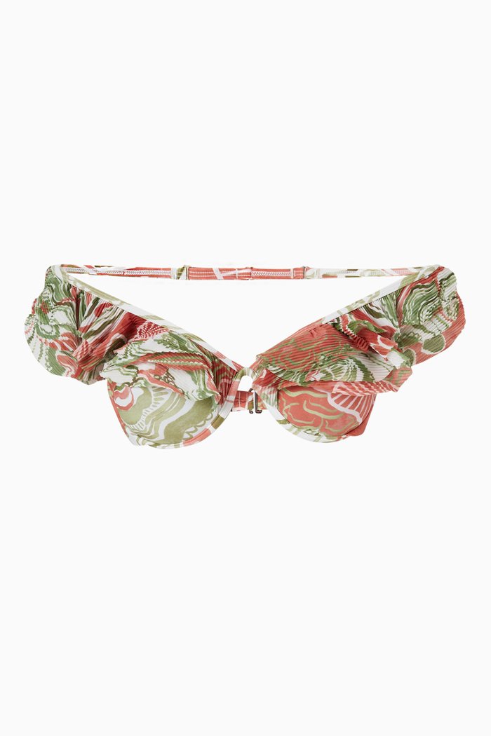 

Salama Bikini Top in Stretch Shimmer Nylon, Multicolour