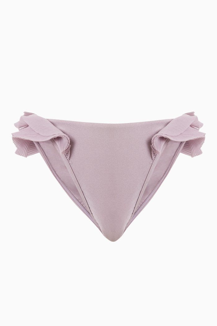 

Salama Bikini Bottoms in Stretch Shimmer Nylon, Purple