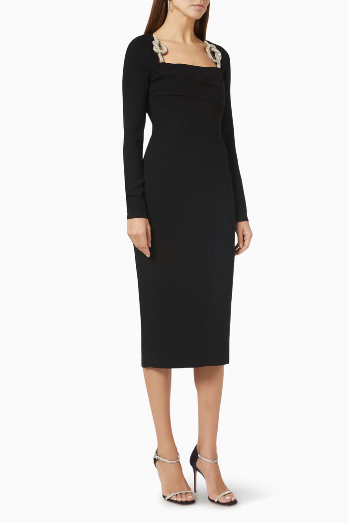 

Blaise Dress in Stretch Crepe, Black