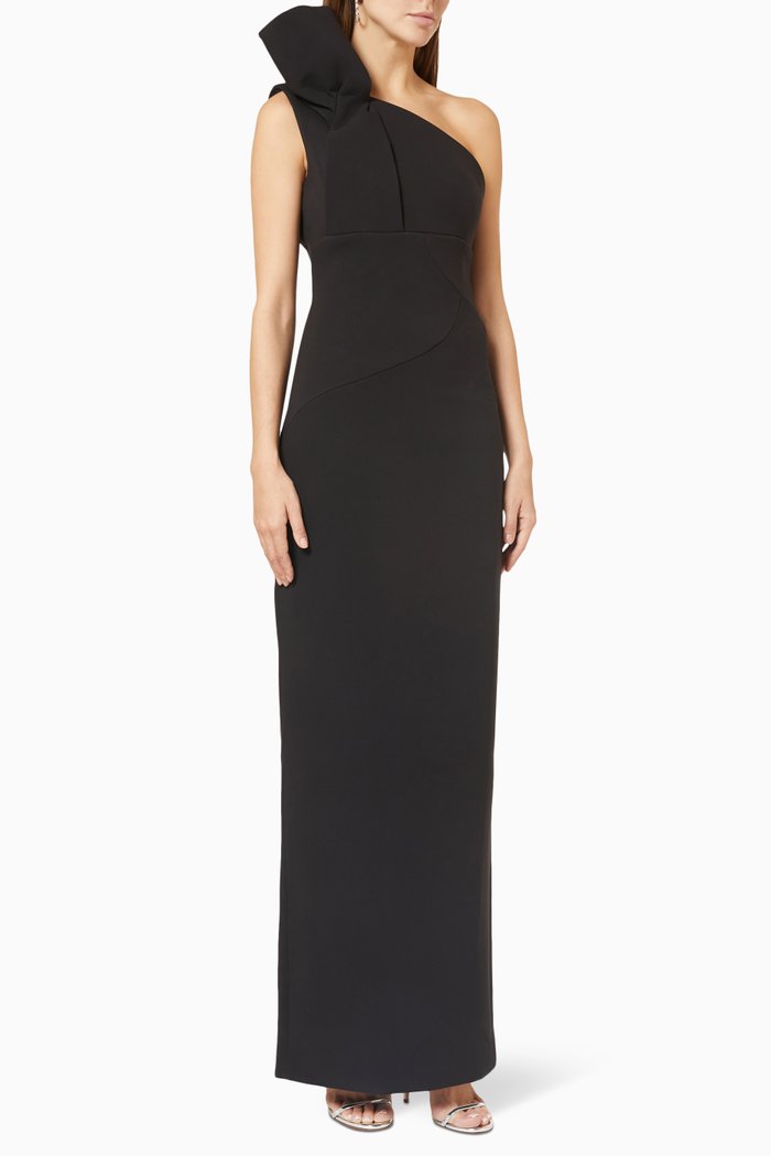

Miche One-shoulder Gown, Black