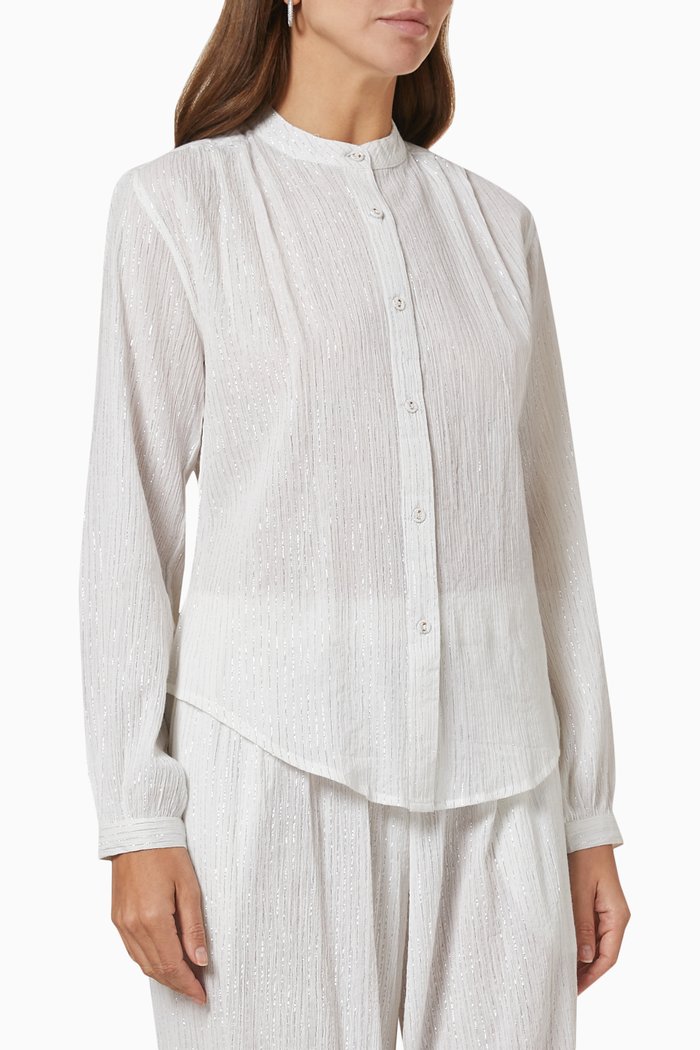 

Koubi Button Blouse in Gauze, White