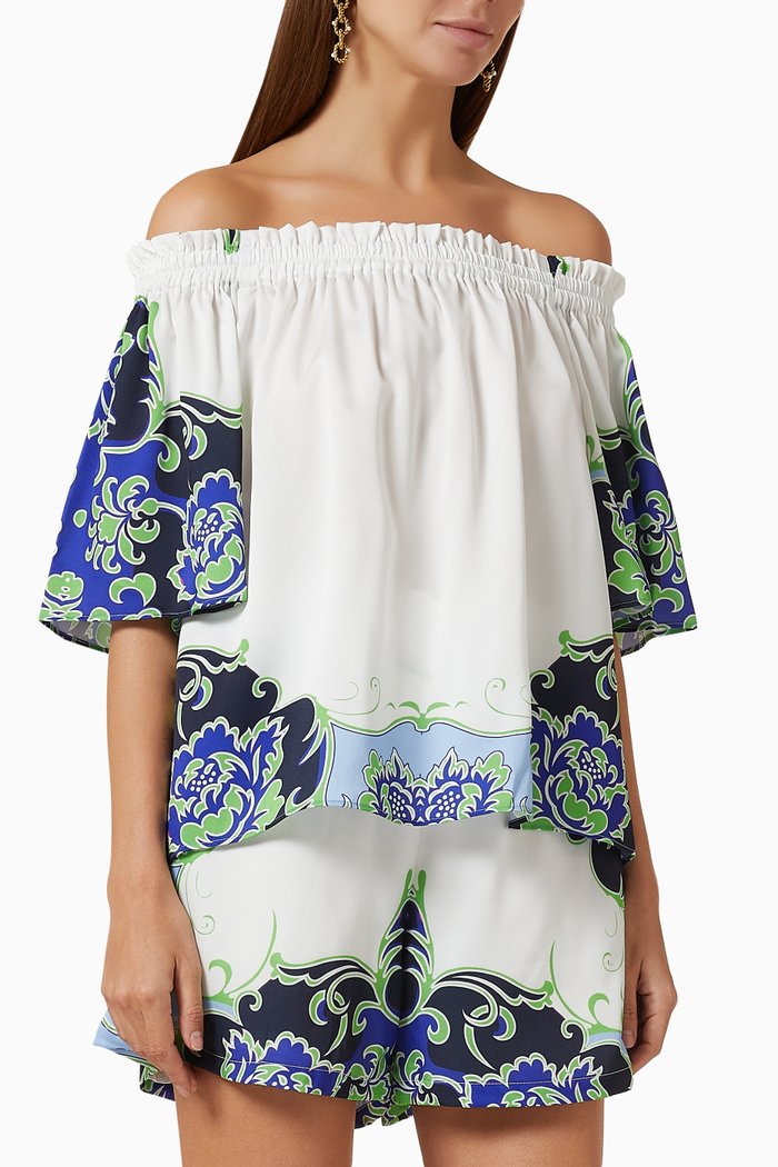 

Emily Top in Satin, White