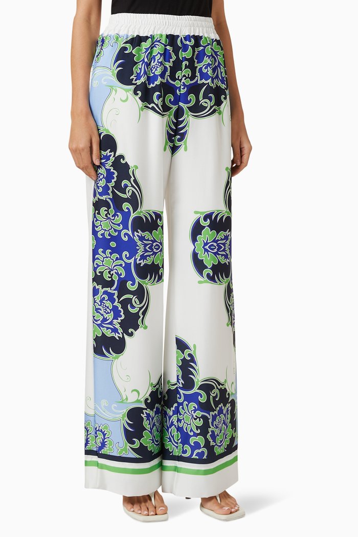 

Dylan Flare Pants in Satin, White