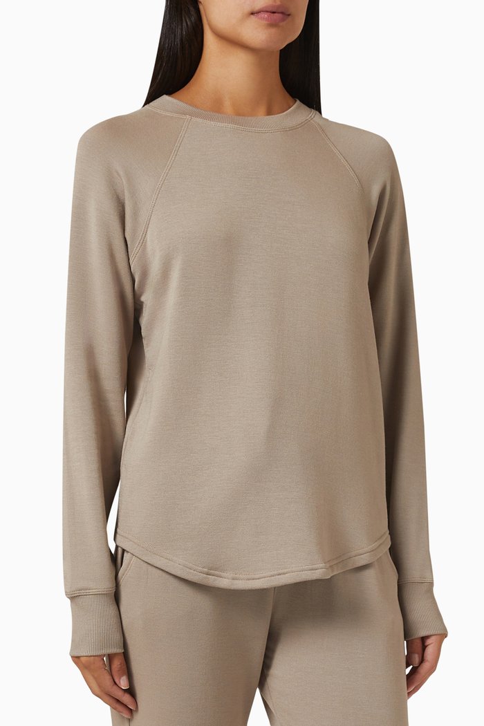 

Warm Up Sweatshirt in Fleece, Neutral