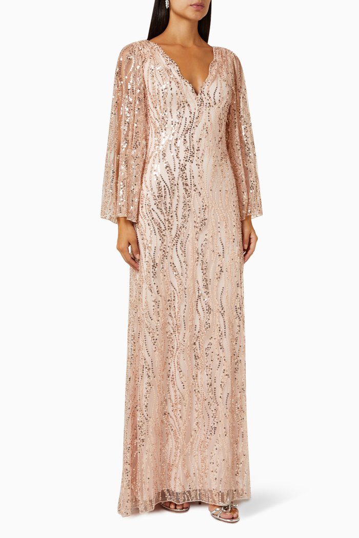 

Sequin-embellished Gown in Tulle, Pink