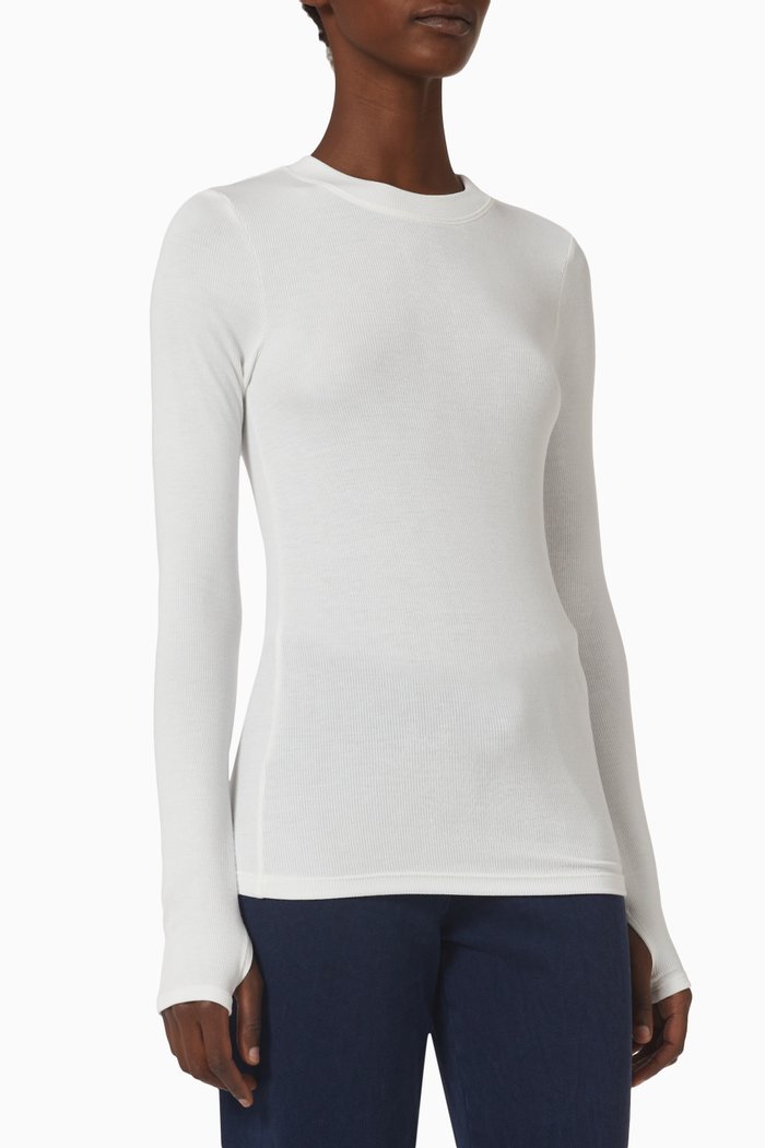 

Louis Top in Ribbed Tencel, White