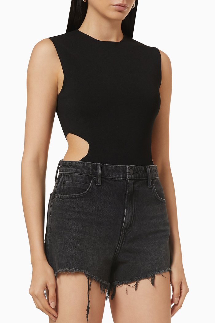 

Parla Bodysuit in Rayon Jersey, Black