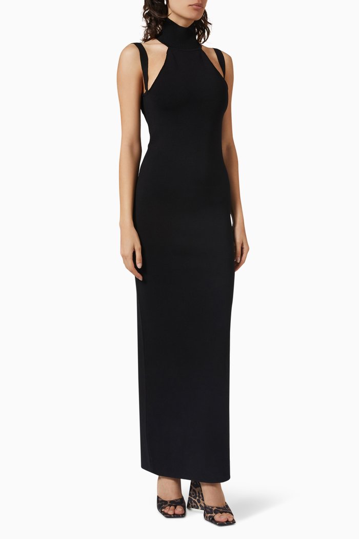 

Manresa Maxi Dress in Rayon Knit, Black
