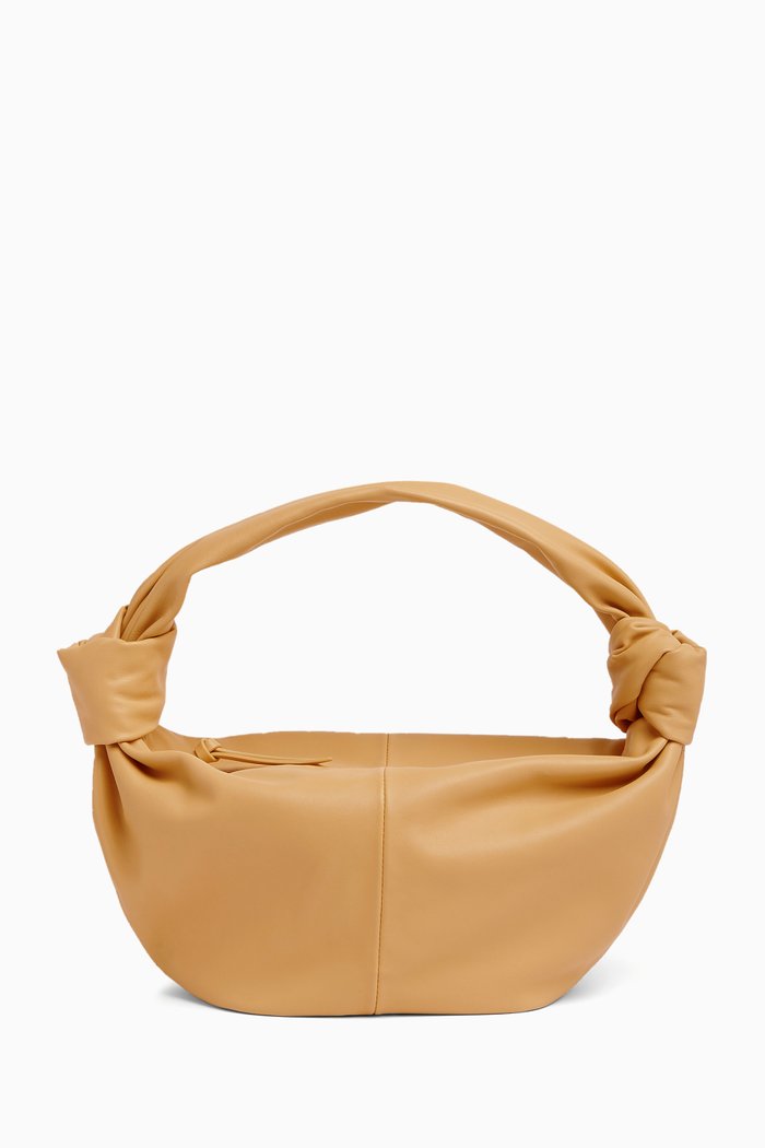 

Teen Double Knot Bag in Leather, Neutral