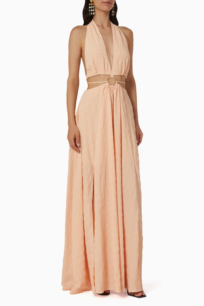 

Ava Halterneck Dress, Orange