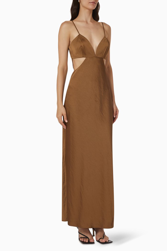 

Jacy Dress in Viscose, Brown