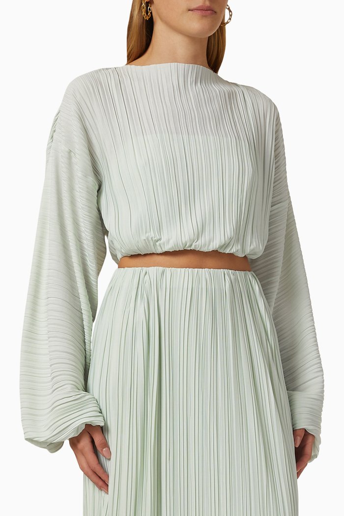 

Adeline Top in Textured Crinkle Fabric, Blue