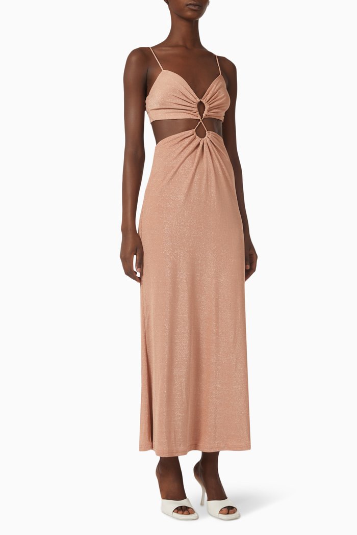 

Zora Cut-out Dress in Lurex-jersey, Neutral