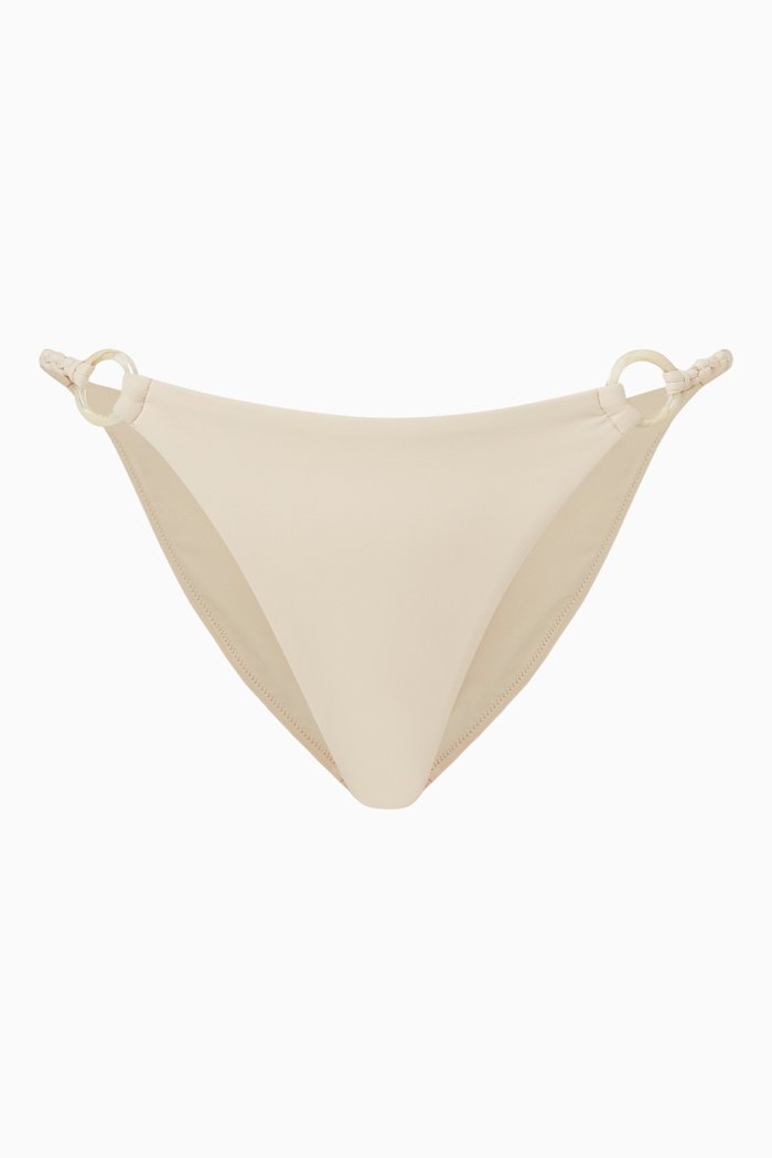 

Athena Bikini Bottoms in Macrame and Nylon, Neutral