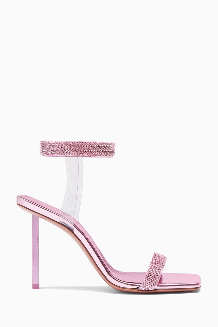 

Rih 95 Crystal-embellished Sandals in Leather, Pink