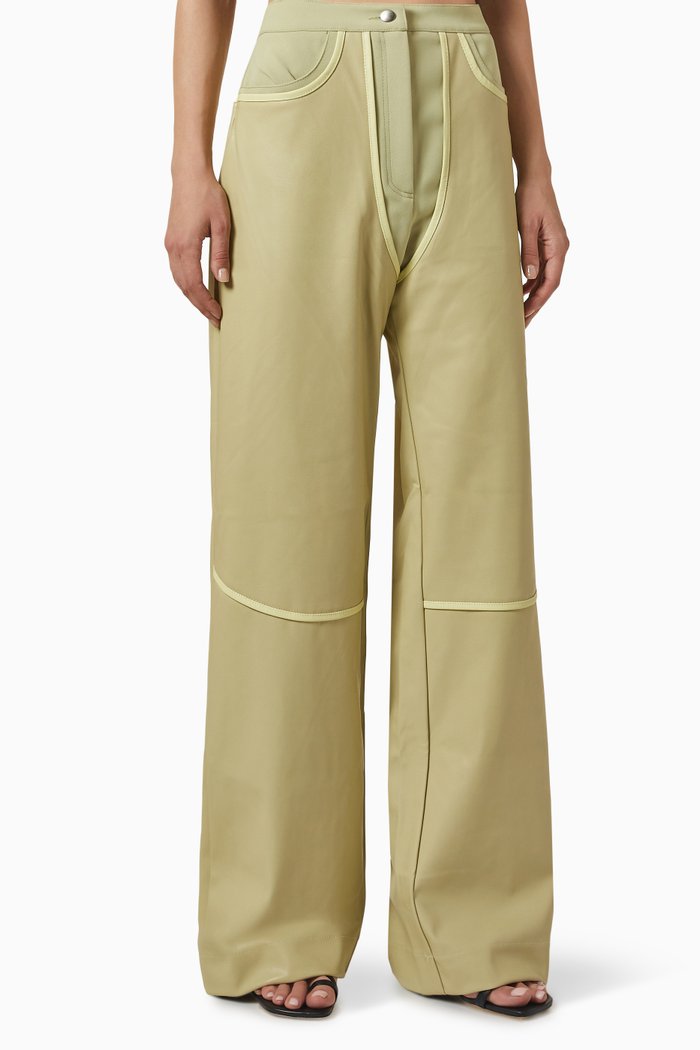 

05 Rodeo Trousers in Vegan Leather, Green