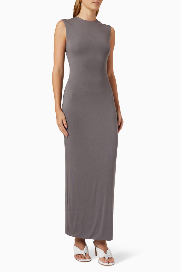 

05 Yohan Dress in Rayon Knit, Grey