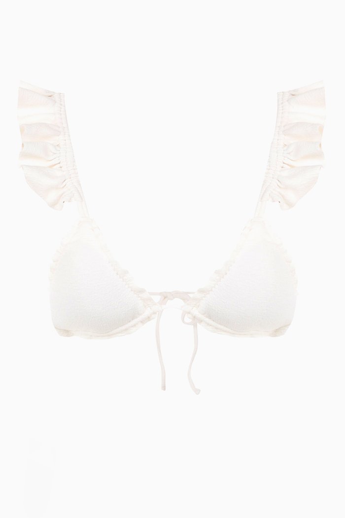 Laven Bikini Top in Stretch Nylon, White