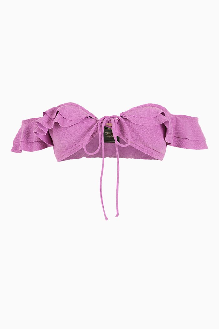 

Hopi Bikini Top in Stretch Nylon, Purple