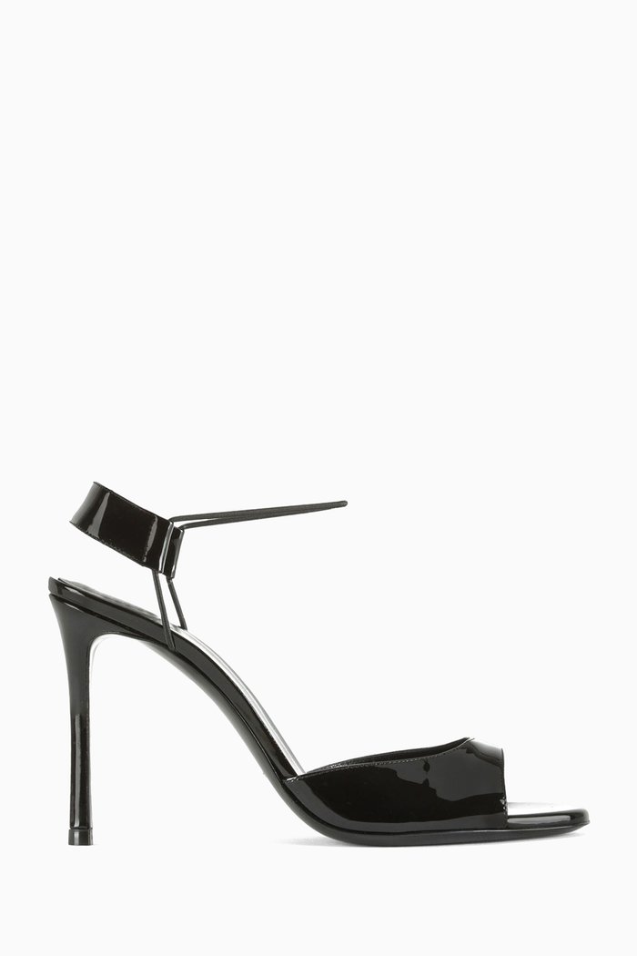 

Slingback Sandals in Patent Leather, Black