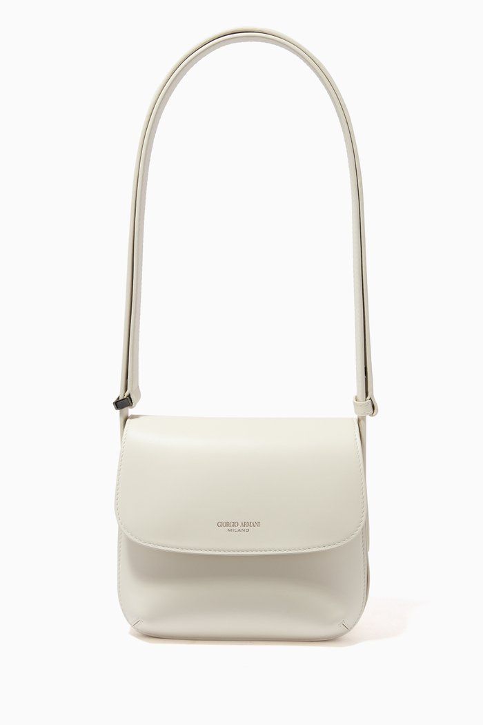 

Small La Prima Shoulder Bag in Eco Leather, Neutral