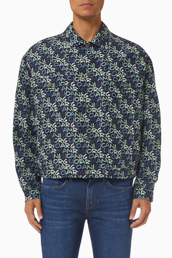 

Logo Jacket in Cupro, Multicolour