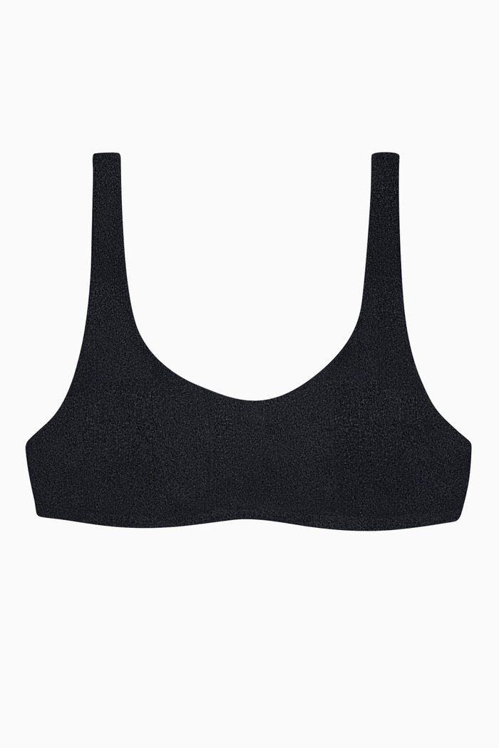 

Rounded Edges Bikini Top in LYCRA®, Black
