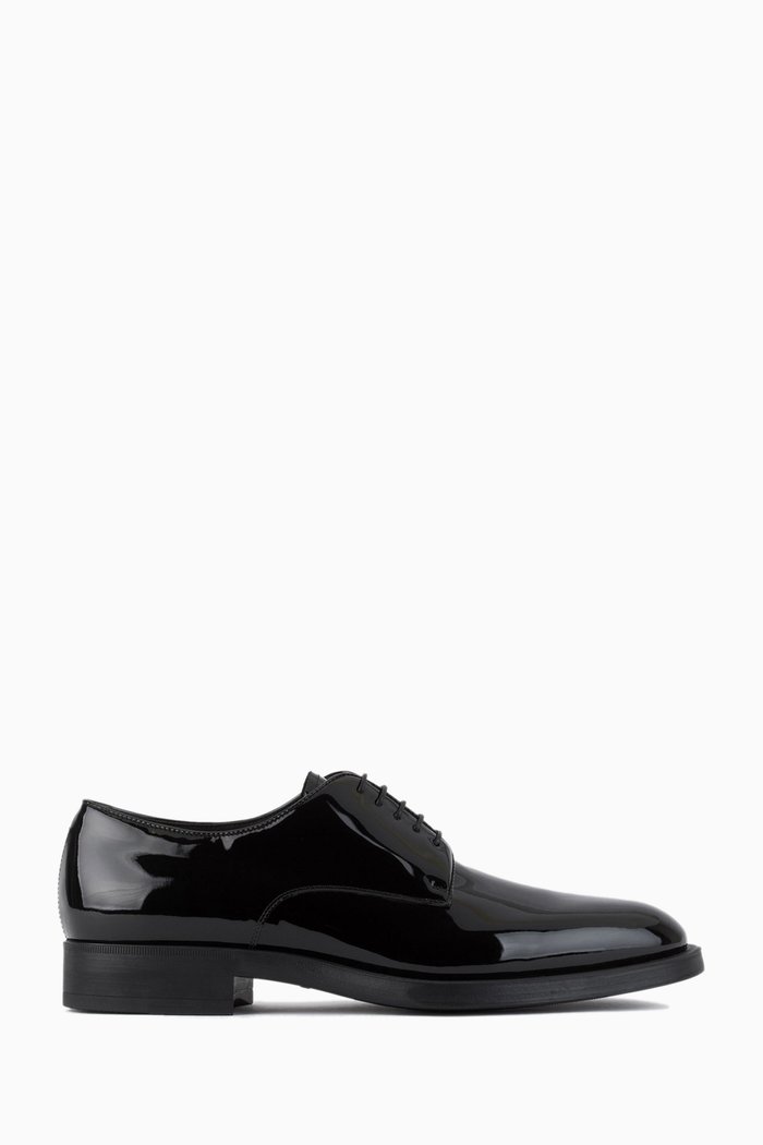 

Derby Shoes in Patent Leather, Black