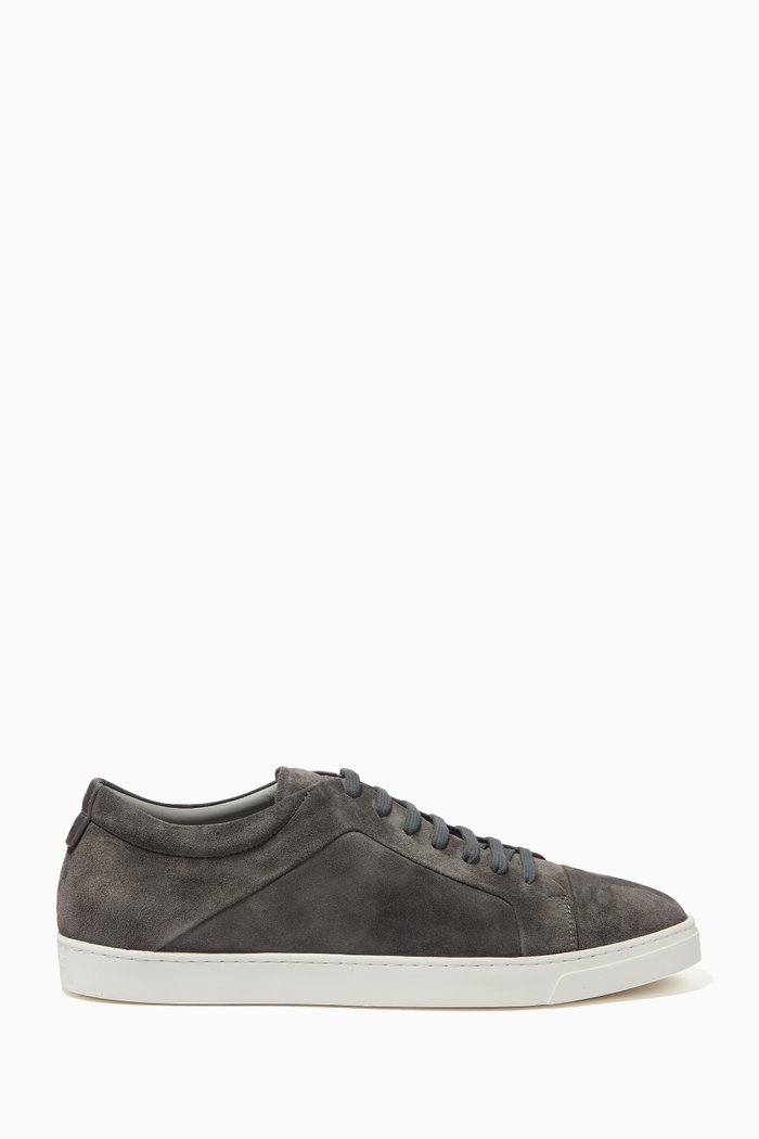 

Low-top Sneakers in Suede, Grey