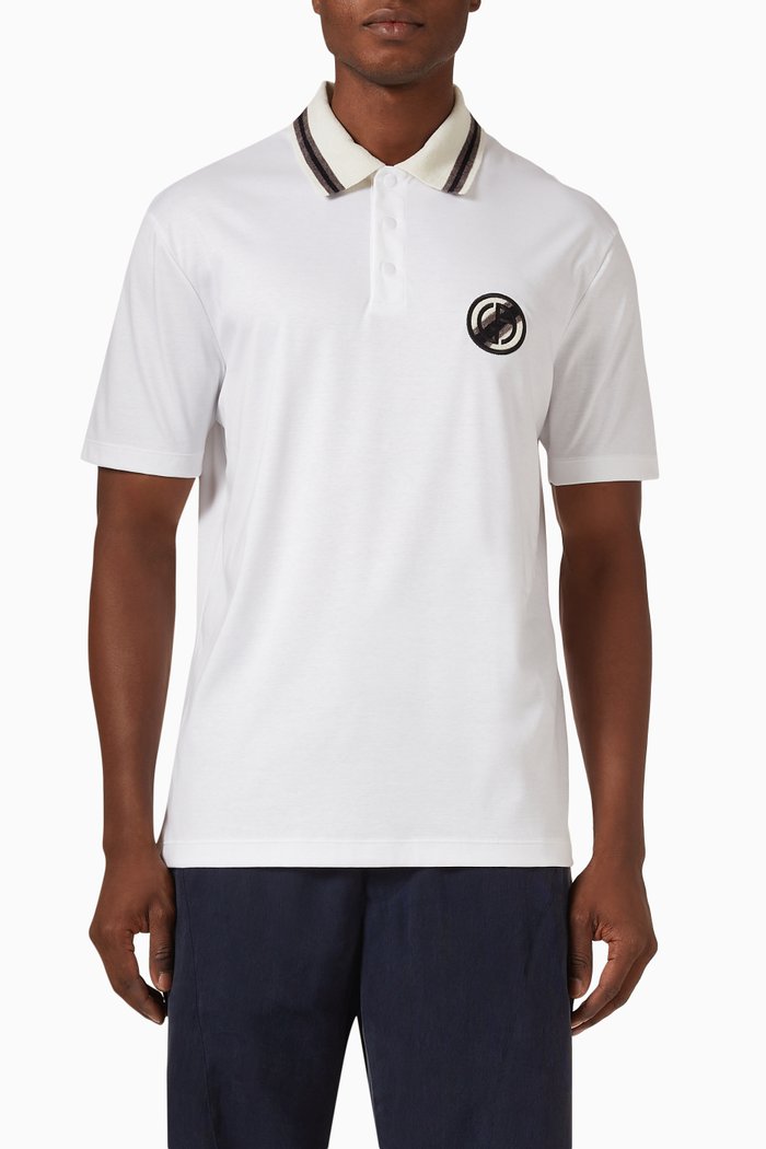 

Polo Shirt in Cotton Piqué, White