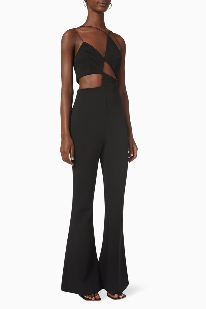 

Demetra Cut-out Jumpsuit, Black