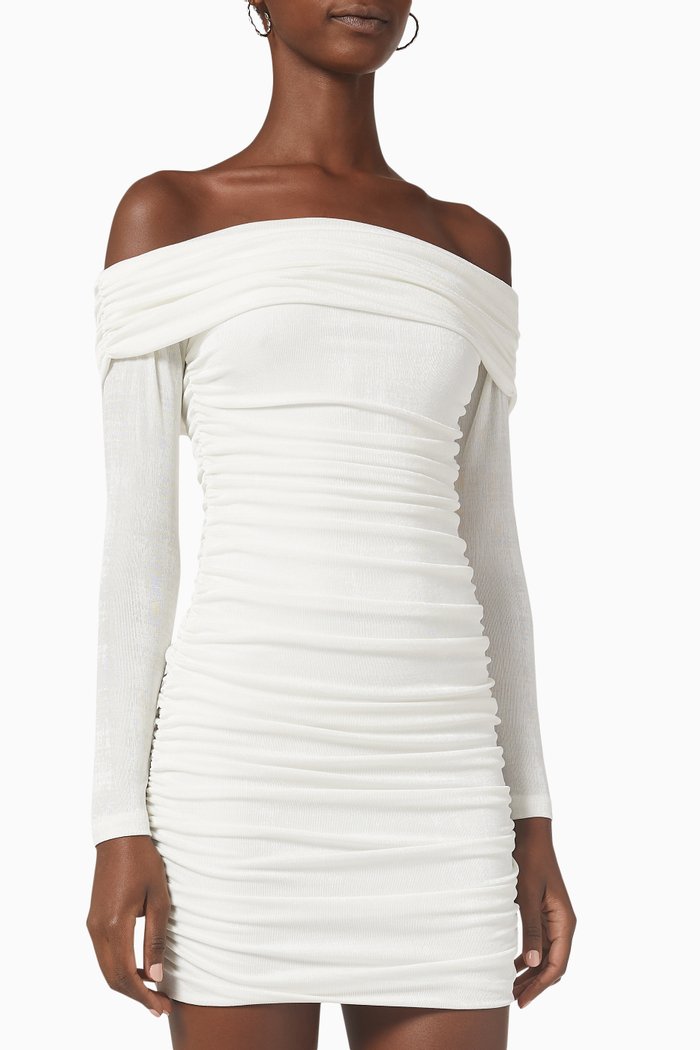 

Cristi Off-shoulder Dress in Jersey, Neutral