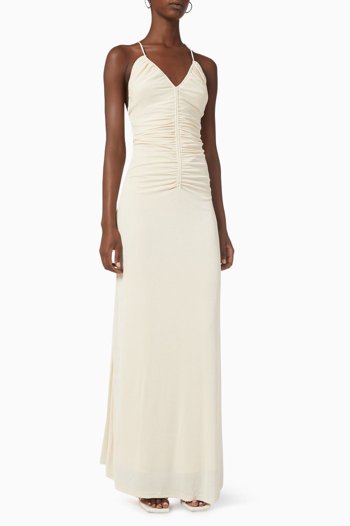 Avoca Gown in Jersey, White