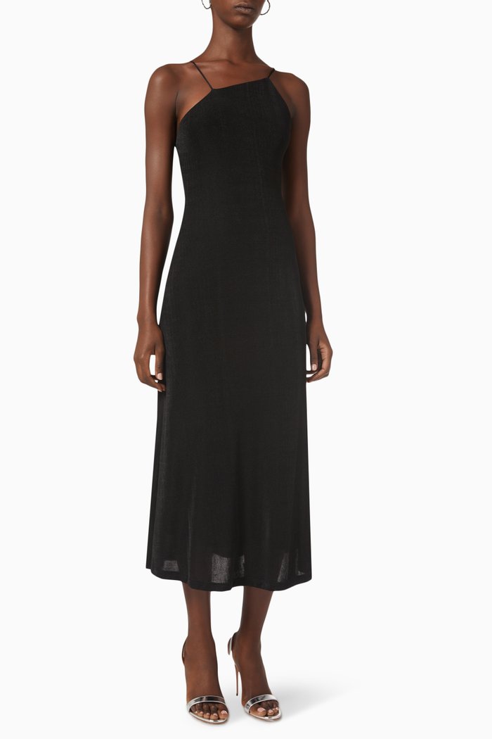 

Maple Midi Dress in Jersey, Black