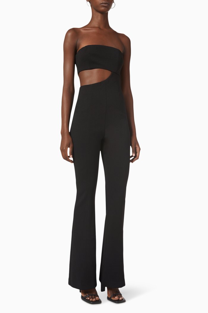 

Stela Jumpsuit in Bonded Crepe, Black