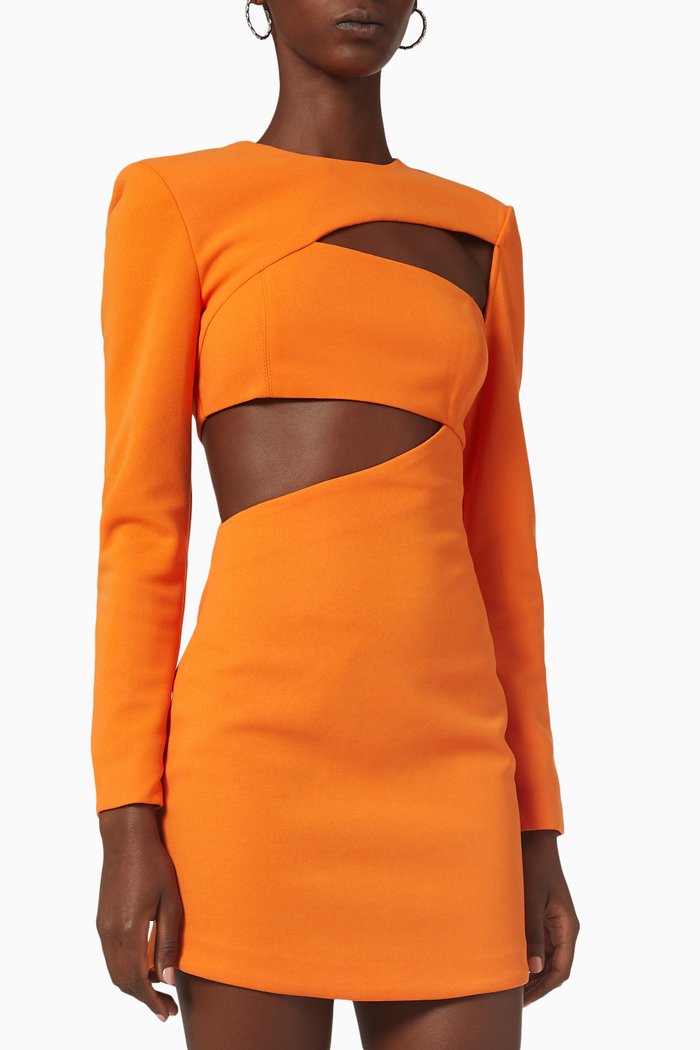 

Ivanna Mini Dress in Bonded Crepe, Orange