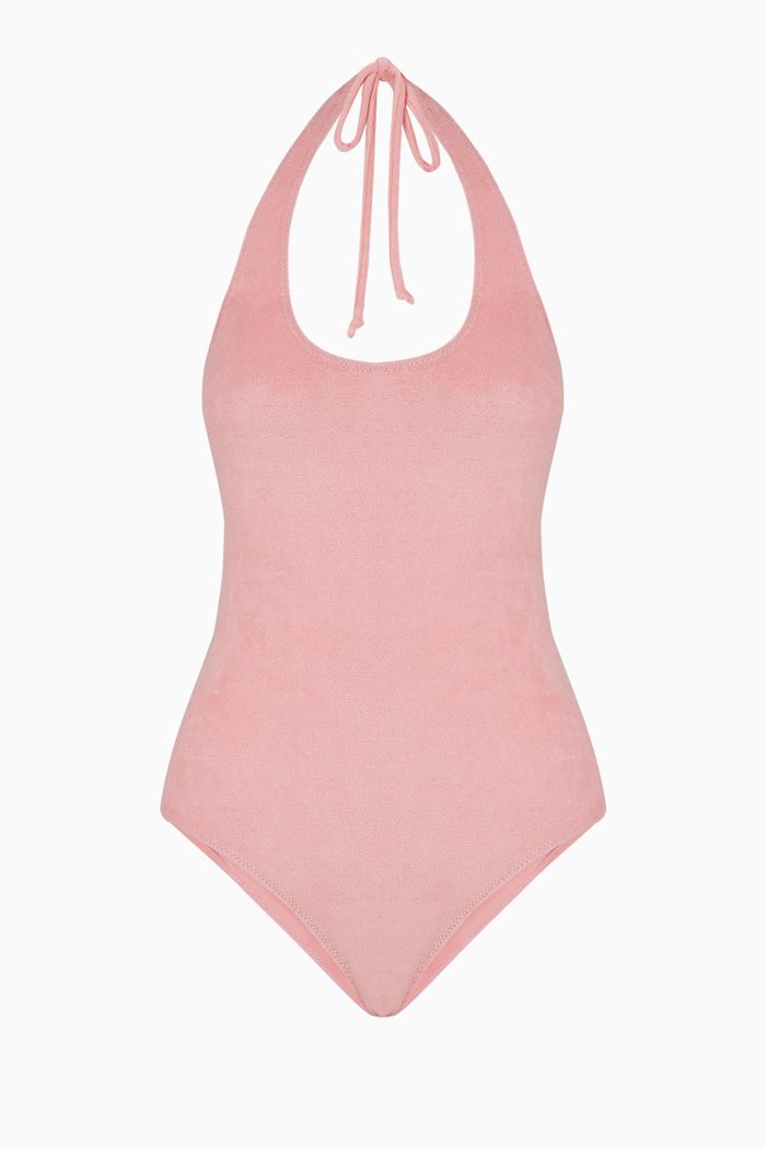 Amber Swimsuit in Terry Cloth, Pink