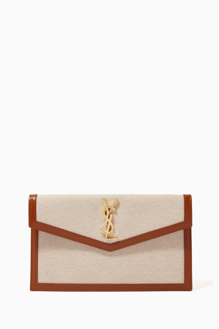 

Uptown Pouch in Canvas & Leather, Neutral